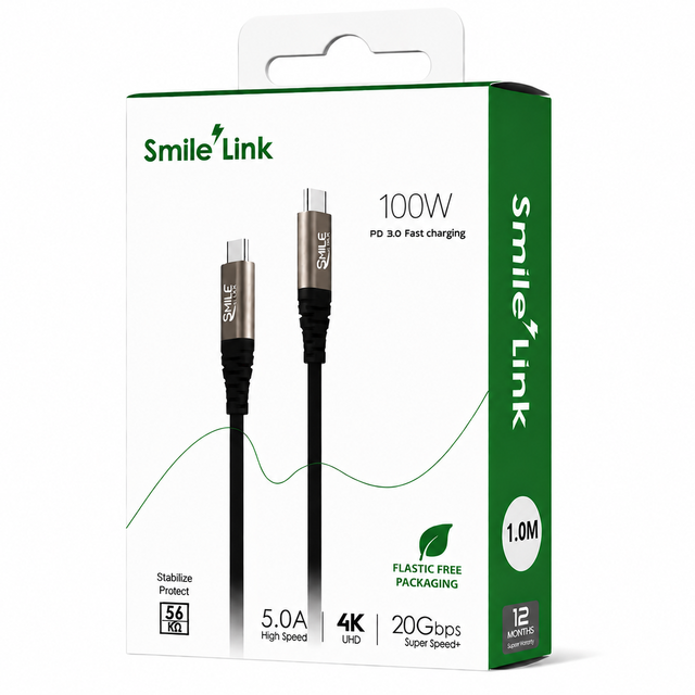 Small Order1m  3.2USB C Power Cable 100W 5A Fast Charging 20GB Data Transfer Nylon  High Quality Charging Cable Fabric 1.2m Usbc