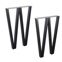 Pieds de table en acier de haute qualité, pieds carrés en métal pour table à manger