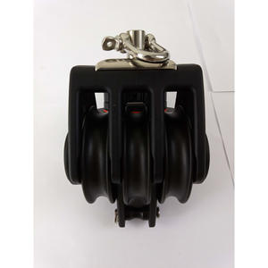 Poulie à trois roues Master BP-7213F, diamètre de roue 72 mm, diamètre de ligne 12 mm, avec serrage de corde pour quincaillerie marine - Product Image 4