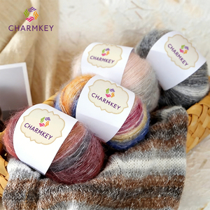 The New Listing Acrylic Blended Mohair <strong>Variegation</strong> Air <strong>Yarn</strong> for Knitting Hat - Product Image 2