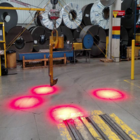 Projecteur de sécurité pour pont roulant Toptree 140W, lumière d'avertissement LED bleue/rouge, zone de travail