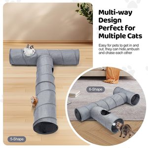 6 DIY 모양 린넨 패브릭 애완 동물 장난감 고양이 고양이 토끼 강아지를위한 팝업 놀이 터널 - Product Image 4