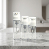 Bouteille vide transparente en mousse pour la vente en gros, 80/100/150 ml, flacon pompe moussant en plastique pour lavage du visage, emballage de soins de la peau, logo personnalisé