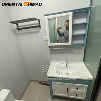 Casa móvil plegable de cápsula completamente amueblada prefabricada de China, casas prefabricadas con cocina extensible para aplicaciones de dormitorio