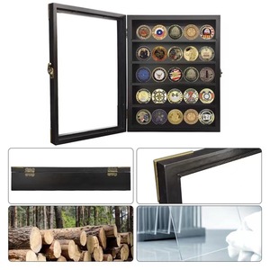 Wooden Medal <b>Display</b> Rack Rectangular 5 Layer Solid Wood Commemorative Coin Stand Multipurpose <b>Wall</b> Mount Storage - Product Image 3