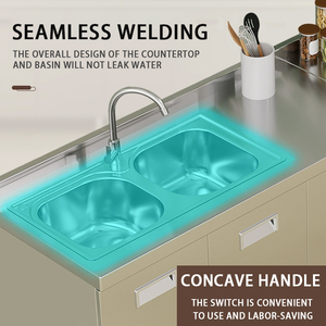 Nuovo Design di Mobili da Cucina Moderni in Acciaio Inox con Installazione a Incasso, Antiruggine, Facili da Pulire, <span class=keywords><strong>Area</strong></span> di Cottura Igienica - Product Image 4
