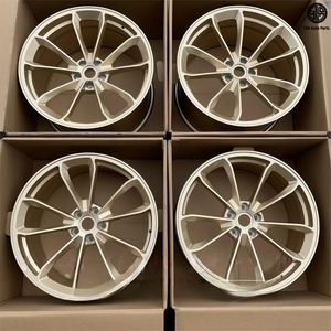 Rines de Aleación de Aluminio Forjado de Alta Calidad en Oro Champán de 18-24 Pulgadas, Personalizados, 5X130 5X120 5X112 para Porsche 981 991 992 GT4 GT3 - Product Image 1