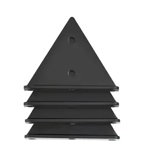 Hoge Kwaliteit Verborgen Drijvende Plank Beugels Voor Kleine Zwevende Houten Planken Zwarte Driehoek Plank Beugels