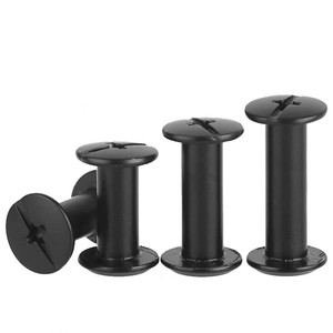 Factory Price Black Zinc Stainless Steel <b>Binding</b> Post in M3 M4 M5 M6 Sizes for Leather Belts with Chicago <b>Screw</b> Metric System - Product Image 1