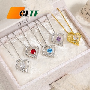 CLTF 2026 Bestseller Collier en cuivre avec pendentif en zircon en forme de cœur « <span class=keywords><strong>Je</strong></span> <span class=keywords><strong>t</strong></span>'aime », cadeau pour la Saint-Valentin et les anniversaires, avec boîte à bijoux - Product Image 1
