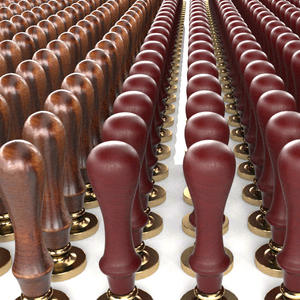 Sceau de cire de style européen, manche en bois, tête en cuivre ronde 25mm 30mm pour invitations de mariage et cadeaux - Product Image 2