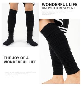 Chaussettes de compression élastiques pour sport en plein air, sans pied, avec logo personnalisé, manchons de jambe de football au mollet froissé - Product Image 5