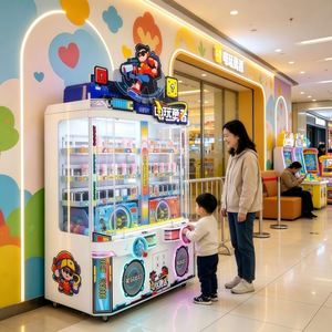 Machine de jeu à monnayeur pour deux joueurs, jeu de boîte mystère à boule tournante, avec prix interactif pour enfants des centres commerciaux - Product Image 4