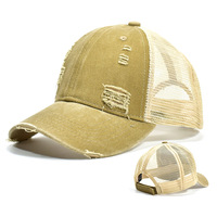 Casquette Trucker Unisexe Personnalisable avec Logo, Effet Vieilli, Plusieurs Couleurs, Casquette Vintage Vierge, Visière Courbée, Maille, Casquette de Papa Lavée, Casquette de Baseball – Grande Vente