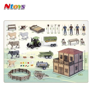 Figuras <span class=keywords><strong>De</strong></span> Animales <span class=keywords><strong>De</strong></span> <span class=keywords><strong>Granja</strong></span> para niños, Juguetes <span class=keywords><strong>De</strong></span> simulación con Tractor, Spielzeug, bauernhaus - Product Image 2