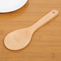 Cuillère à riz classique personnalisée en bois naturel durable antiadhésive, très vendue, pour cuiseur à riz de cuisine