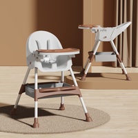 Chaise haute multifonctionnelle pliable et portable pour bébé, avec base en plastique moderne, idéale pour la salle à manger, l'école et l'extérieur – Offre spéciale