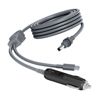 Cable de Alimentación CC Mini 2 en 1 Tipo-C, Cargador para Auto con Conector para Encendedor de Cigarrillos