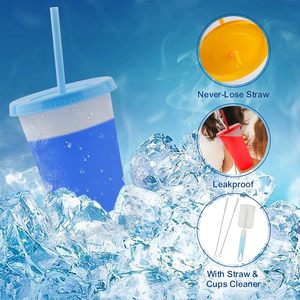 24oz Reusable PP Plastic Tumblers Lid Straw Color Changing Thermal Insulation 0-6h Contemporary Style Wholesale Party Festival - Product Image 4