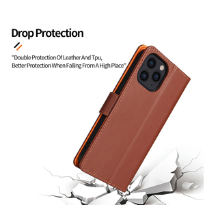 Sang Trọng Lật Bìa PU Da TPU Chủ Điện Thoại Di Động Trường Hợp Đối Với iPhone 15 Pro Max - Product Image 6