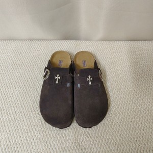 Mules et sabots orthopédiques de haute qualité en cuir véritable et daim pour femme avec semelle en liège - Product Image 2