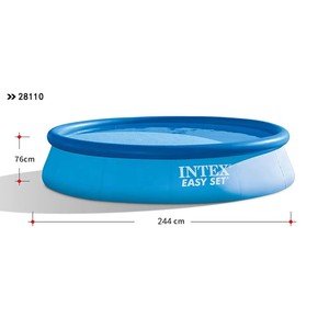 Piscine pour enfants <span class=keywords><strong>INTEX</strong></span> 28110 en PVC de 8 pieds avec couverture 244x76cm, durable et écologique, utilisation extérieure portable - Product Image 1
