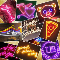 Panneau néon à lumière led personnalisé directement à l'usine, pas quantité minimale de commande, livraison directe pour la salle, fête d'anniversaire, décoration de mariage à la maison