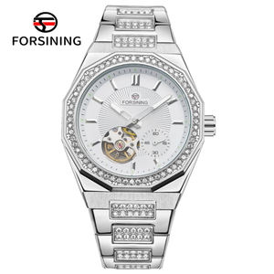Hot Selling for Men's Stainless Steel <b>Mechanical</b> Automatic Analog Glass Dial Waterproof Luxury <b>Watch</b> Date Display 3BAR - Product Image 3