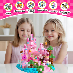 Castello della Principessa Rosa, Cubi Magnetici 3D Illuminati, Giocattoli Educativi STEM per Bambini - Product Image 4