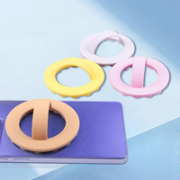 Support de téléphone portable en silicone liquide avec anneau et ventouse, couleur unie, style Ins, portable pour bureau, idéal pour cadeaux promotionnels