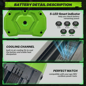 Batteria di Ricambio 56V per BA2800 BA4200 BA1400 LB5302 LB4800E ZT4204L CS1800 BX1000 LM2156SP Power+ Tools - Product Image 4