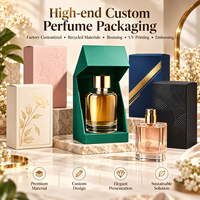 Boîte d'emballage de luxe rigide personnalisée pour flacon de parfum, en papier kraft recyclé, avec estampage UV et logo personnalisé, idéale pour les cadeaux parfumés