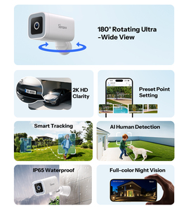 Caméra de sécurité intelligente extérieure <span class=keywords><strong>SONOFF</strong></span> CAM-B1P 2K HD avec détection humaine par IA, résistante aux intempéries IP65, 180° °   Contrôle vocal Alexa Google Home - Product Image 3