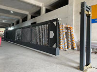 Portail électrique rétractable en aluminium pour villa, cour, portail moderne suspendu flottant, portail cantilever pour allée
