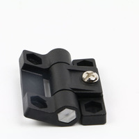 Charnières papillon modernes en nylon noir réglables à couple, mini charnières amortissantes pour petits meubles, paire FORND H1-2405 4mm 180° Hôtel