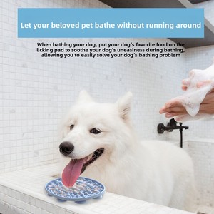 Modern Solid Pattern <b>Dog</b> Bowl Food Grade Soft Silent Silicone <b>Slow</b> <b>Feeder</b> with Suction Cups Automatic Outdoor Bowl - Product Image 3