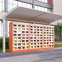 Casier de livraison intelligent sans contact pour aliments et boissons, idéal pour les bureaux, les écoles, les étudiants, les centres commerciaux, la réception de légumes et de fruits, et la distribution de marchandises.