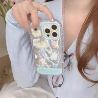 Coque de téléphone portable motif chat mignon pour iPhone 16 15 17 12 Pro Max 13, simple, brillante, en fil plume, coque arrière IMD en relief