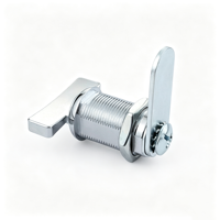 Serrure à came sans clé en alliage de zinc durable, antivol, pour boîtier électrique, tiroir de meuble, chromée, à quart de tour, installation facile