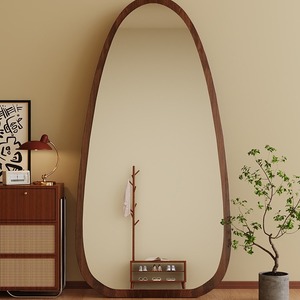 Miroir ArchLarge personnalisé à cadre complet, nouvellement conçu, en bois massif naturel, style Art déco pour mariage - Product Image 1
