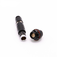 Connecteur circulaire push-pull compatible série 102, fiche mâle 2 broches et prise femelle