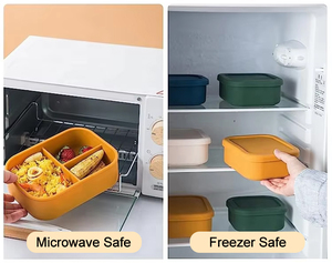 Biểu Tượng Tùy Chỉnh Thực Phẩm Lưu Trữ Container Leakproof Silicone Ăn Trưa <span class=keywords><strong>Bento</strong></span> Hộp Bpa Miễn Phí Silicon Chai Nước Đặt Cho Các Trường Học Trẻ Em Trẻ Em - Product Image 5