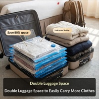 Sacs de compression sous vide en matériau PAPE transparent épaissi pour vêtements et couettes ; Sacs de rangement réutilisables pour l'exportation
