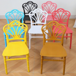 Chaises pour enfants de haute qualité en métal coloré pour banquet de mariage, fête d'enfants, hôtel, événements, chaise pour enfants avec nœud papillon au dos - Product Image 1