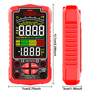 ZL118 Şarj Edilebilir Multimetre Test Cihazı 6000 Sayım LCD Ekranlı AC/DC Ampermetre Voltmetre Akım Direnç Diyot Testi Otomatik - Product Image 5