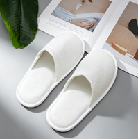 Chaussons d'hôtel en coton perlé, chaussons jetables doux pour invités, chaussons légers d'hôtellerie pour intérieur