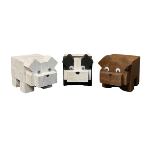Ensemble de modèles 3D en bois fabriqués à la main We Bare Bear Display Model Set Creative for Wood Craft Making Painting Home Decor Birthday Gift - Product Image 3