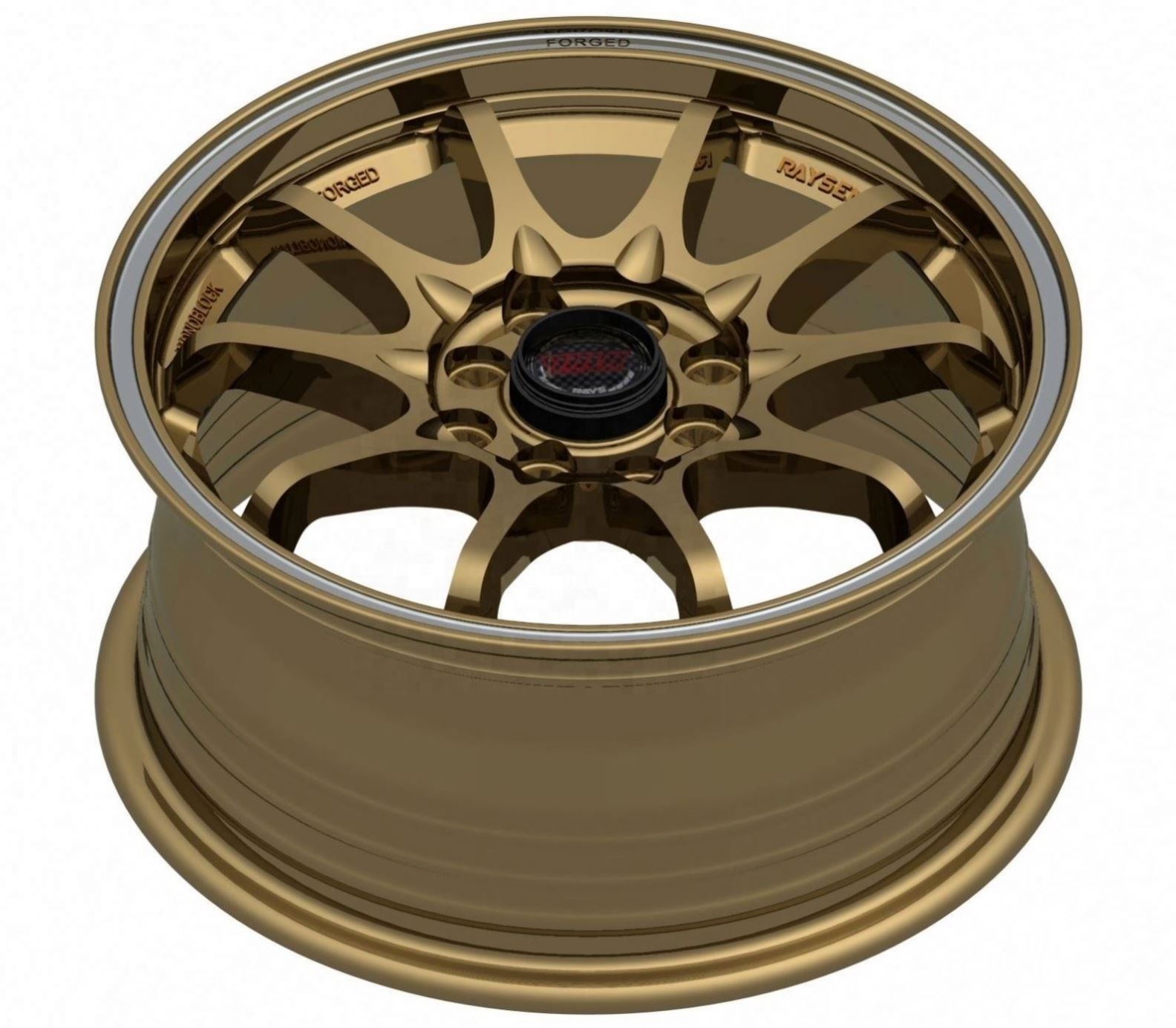 Rays15インチ8スポークデザイン合金ホイールリムブロンズゴールド