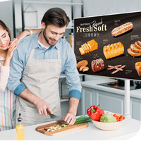 Tampilan TV pintar Android 13 32 inci, layar Monitor portabel HDTV putih LED 4 + 128GB kamera opsional layar sentuh