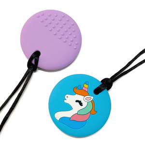 Nouveaux colliers à mâcher en silicone licorne de dessin animé pour l'autisme, le TDAH, l'anxiété, la stimulation orale et la dentition - Product Image 4